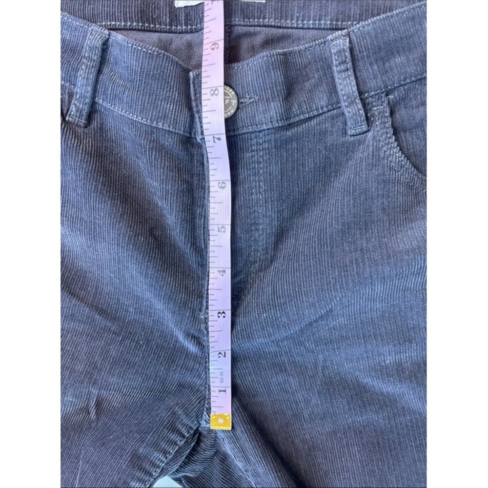 LOFT Modern Straight Corduroy Pants Charcoal Gray Stretch 4 27 NWOT Consign - Picture 7 of 8